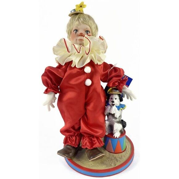 Tommy the Clown Porcelain Doll McClelland Children's Circus Reco Knowles 10" - Picture 3 of 10
